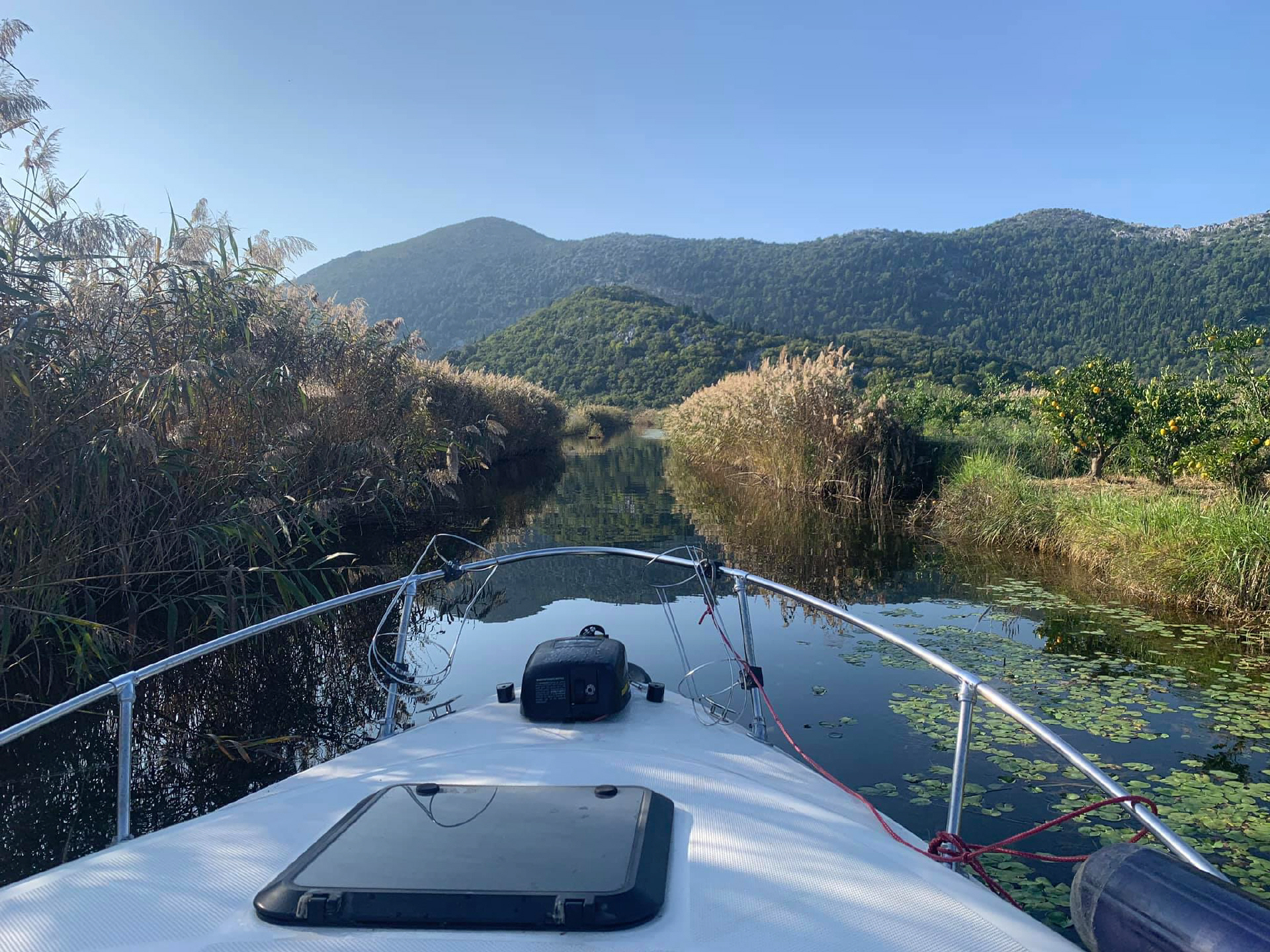 Fahrt durch das Neretva-Tal bei den Obstplantagen